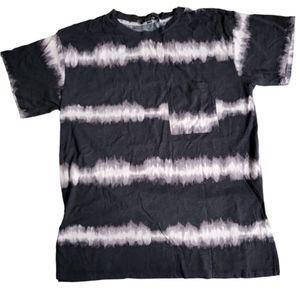 AMBIANCE Black/Tan Tie-Dye Butter Soft Feont Pocket T-Shirt Size S
